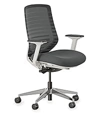 Branch Ergonomic Chair - A Versatile Desk Chair with Adjustable Lumbar Support, Breathable Mesh Backrest, and Smooth Wheels - Experience Optimal Comfort and Support - Graphite - White
