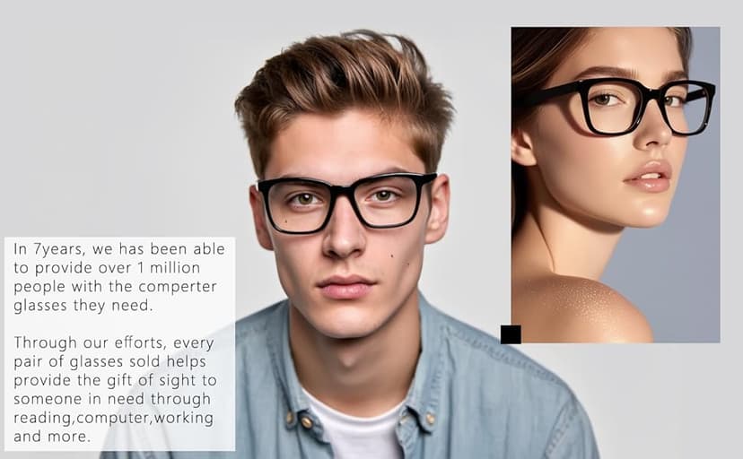 Oilway Blue-Light Blocking Glasses Computer Reading/Gaming/TV/Phones Glasses Fashion Anti Eyestrain UV Glasses for Women Men(A2 Black + Gray)