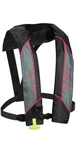 Onyx A/M-24 Automatic/Manual Inflatable Life Jacket, U.S. Coast Guard Approved, Low Profile, Compact Design, Manual Convertible Inflation Option