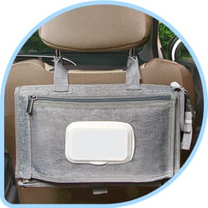 Kopi Baby Portable Diaper Changing Pad - Baby Diaper Changer Travel Bag with Wipes Pocket, Smart Design Portable Changing Mat, Infant Travel Station Kit, Gift for Newborn Girl & Boy - Grey, Classic