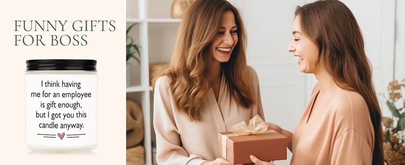 Afterprints Scented Candles - Boss Gifts for Women Men, Funny Birthday Gift for Best Boss Lady, Christmas Cool Gifts for Bosses Female- Lavender Natural Soy Wax Candle