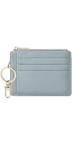 Sodsay Card Case Slim Front Pocket Wallet for Women Credit Card Holder with Keychain
