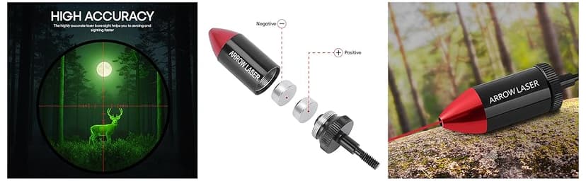GOTICAL Arrow Laser Sight Tactical Archery Bore Sight Red Dot Laser for Compound Bow Crossbow Boresighter Sight Tool for Target