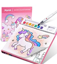Watercolor Painting Set for Kids Ages 3-5 & 4-8, Arts & Crafts Drawing Activity Travel Toy, Birthday Gifts for Boys & Girls JoyCat Paint with Water Coloring Books for Toddlers (Magical Pony) B0CTHQJF57