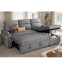YITAHOME 67"L x 48"W Chaise Lounge Chair Indoor, Oversized Corduroy Upholstered Boneless Sofa Bed, Deep-Seat Sleeper Couch, Reading Chair, Cloud Sofa Couch for Living Room, No Assembly Required, Grey