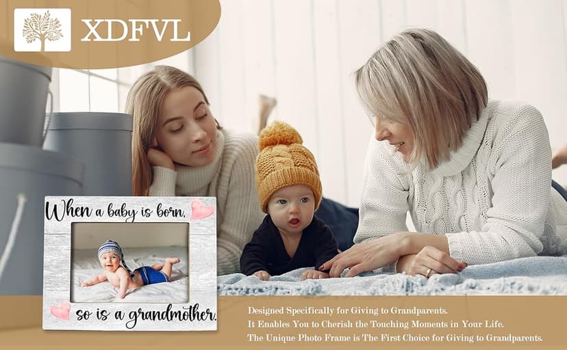 First Time Grandma Gifts for Grandma, New Grandma Gifts First Time 2025, Grandma Picture Frame, When a Baby is Born So is a Grandmother, Photo Frame 8X10