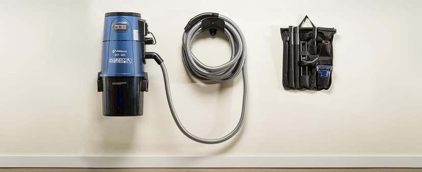 Prolux Professional Shop Blue Wall Mounted Garage Vac, Wet Dry Pick Up