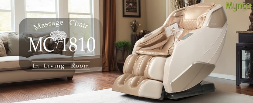 MYNTA Massage Chair Full Body with Heat, Zero Gravity SL-Track 3D Massage Chairs with Thai Stretching, 12 Modes,12 Massage Techniques, Calf & Foot Massage, Wireless Charging, White Noise
