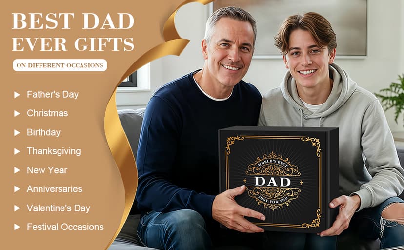 Gifts for Dads Birthday Funny Dad Gifts from Daughter Son Kids Cool Father Happy Birthday Gift Ideas for Dads Presents Basket for Best Dad Ever, Daddy Father Gift Stuff for Christmas, Fathers Day B0FW5577NS