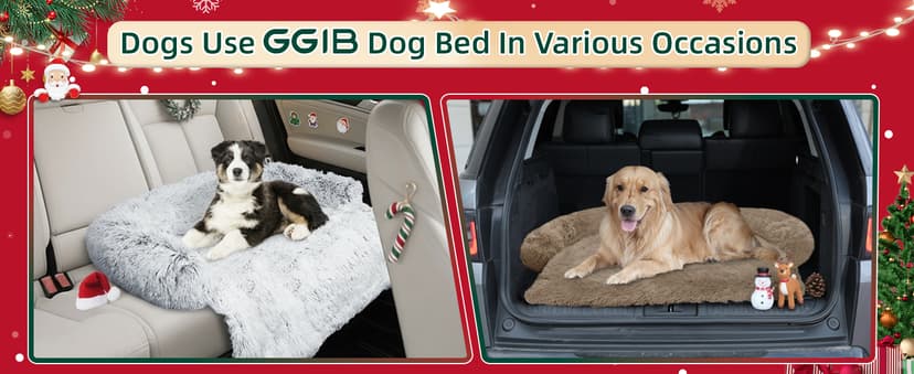 Calming Dog Bed Fluffy Plush Dog Mat for Furniture Protector with Removable Washable Cover for Large Medium Small Dogs and Cats (Large, Light Grey)