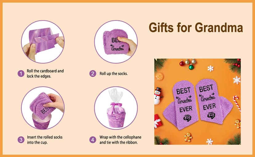 Juesly Christmas Gift for Women Mom Sister - Fuzzy Stocking Stuffers Birthday for Grandma Dog Cat Lover B0FJXQBZ96