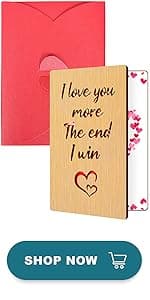 5 Year Marriage Anniversary Card Gifts for husband Wife, Wooden Happy 5th Anniversary Card for Her Him, Always and Forever Fifth Wood Wedding Cards for Men
