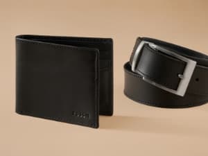 Fossil Men's Leather Minimalist Magnetic Card Case with Money Clip Front Pocket Wallet for Men