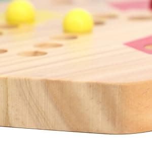 Original Marble Game Wahoo Board Game Double Sided Painted Wooden Fast Track Board Game for 6 and 4 Players 6 Colors 24 Marbles 6 Dice for Family Friends