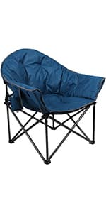 ALPHA CAMP Heavy Duty Canopy Camping Chair, 350 lbs Capacity Oversized Folding Chair with Adjustable Sunshade, Portable Sunshade Chair with Cup Holder for Beach, Fishing, Outdoor, Red