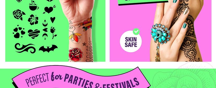 Pretty Me Temporary Tattoos Markers - Henna Body Tattoo Kit for Girls & Adults - Skin Pens for Teen Girl Gifts Trendy Stuff - 12 + Year Old - Cool Birthday Gift Ideas Teens 12 13 14 15 16 17 18 Tween