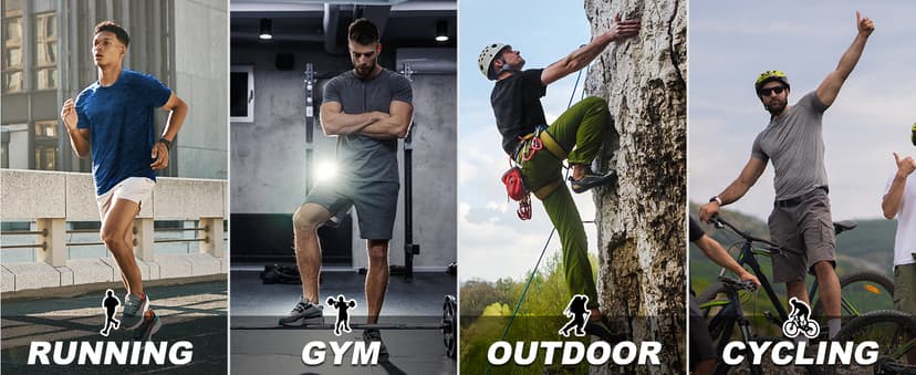 Workout Shirts for Men Short Sleeve Quick Dry Athletic Gym Active T Shirt Moisture Wicking