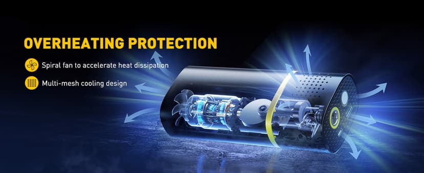 40L/min Tire Inflator for Car Tires, Bikes and Motorcycles, Auto Shut-off, Digital Display Pressure Gauge, LED Light AUXITO 150PSI Tire Inflator Portable Air Compressor, 5X Faster Air Pump B0DMNMCGMY
