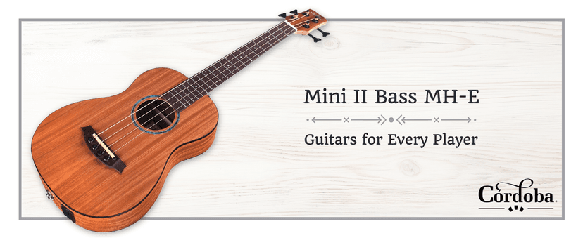 Cordoba Mini II Bass MH-E, Mahogany, Small Body, Acoustic-Electric Bass Guitar