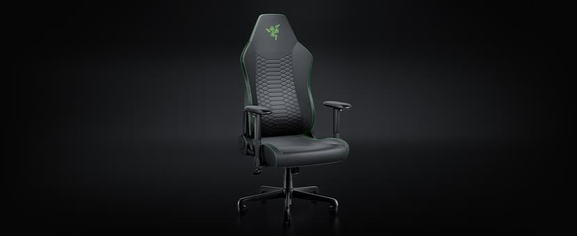 Razer Iskur V2 X NewGen Ergonomic Gaming Chair — Built-in Lumbar Support, Cooltouch Gen-2 EPU Leather, Ultra-Wide Seat Base, Adjustable 152 Degree Recline, Foam Cushions — Black/Green