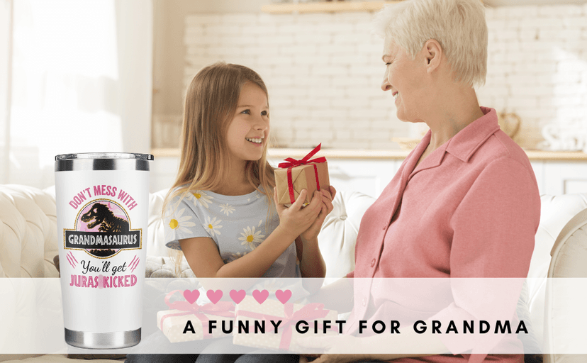 Grandma Gifts - Birthday Gifts for Grandma - Mothers Day, Christmas Gift Ideas for Grandmother from Grandchildren, Granddaughter, Grandson, Grandkids - 20 Oz Stainless Steel Tumbler