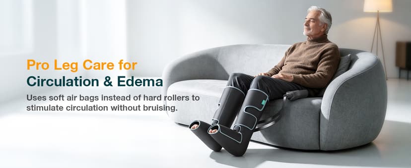 Leg Massager with Heat and Compression Helpful for Vericose Veins, Fatigue, Cramps, Swelling, Edema ALLJOY Leg Massager for Circulation and Pain Relief FSA,Gifts for Men Women B0DH1GWKJ6
