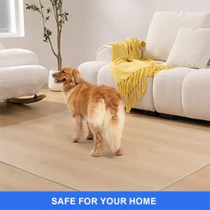 Kuyal Clear Chair mat for Hard Floors 36 x 48 inches Transparent Floor Mats Wood/Tile Protection Mat for Office & Home (36" X 48" Rectangle)