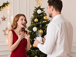 Christmas Rose Gifts for Women,Fresh Flowers for Delivery,Birthday Gifts for Women Mom,Preserved Flowers in Glass Angel Figurine,Angel Christmas Rose Gift for Grandma,Purple Gift Valentines