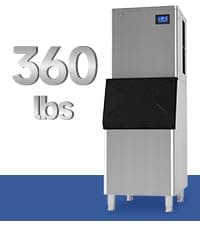 Real Relax Commercial Ice Maker 440 lbs/24H with 330 lb Storage Bin, ETL Approved Commercial Ice Machine with Automatic Self-Cleaning, LCD Display – for Restaurant, Bar, Hotel, Café