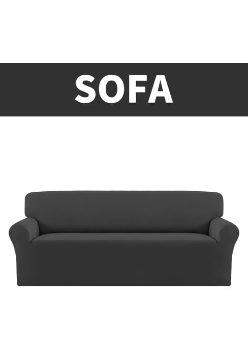 Easy-Going Stretch Chair Sofa Slipcover 1-Piece Couch Sofa Cover Furniture Protector Soft with Elastic Bottom for Kids, Pet. Spandex Jacquard Fabric Small Checks (Chair, Dark Gray)