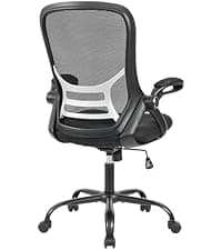HYLONE Big and Tall 400lbs Heavy Duty Office Chair, 5" Thickened Seat Ergonomic Desk Chair with Adjustable Armrests, Home Office Computer Chairs for Long Hours Mesh Executive Chair(Black)