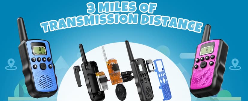 Stem Kits Walkie Talkies for Kids - Science Projects Kit for Kid Age 8-12 Year Old DIY Toys for Teen - Tech Toy Gifts for Boys Girls Ages 10-12 - Rechargeable Walkie-Talkies Long Range 2 Pack