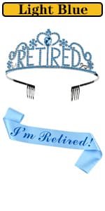 JETKONG Retirement Party Decorations Retired Tiara/Crown, Retired Sash for Women Retirement Gifts, Retirement Party Supplies, Gifts, Favors (Rose Gold) B0B2R3G8NG