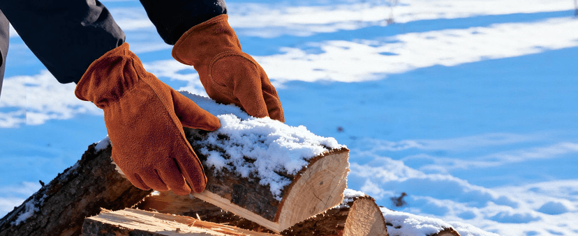 DLY Winter Work Gloves, Water-Resistant, Insulated, Puncture and Abrasion Resistant, Cowhide Durable gloves Warm Thick