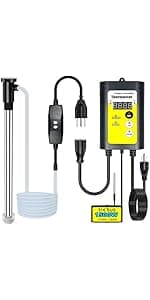 2000W Bathtub Heater | Pool Heater for Above Ground Pools, Portable Extra Baptistry Heaters for Baptismal Water Warmer, Inflatable Hot Tubs Warmer -120V Immersion Water Heaters for Bathtub