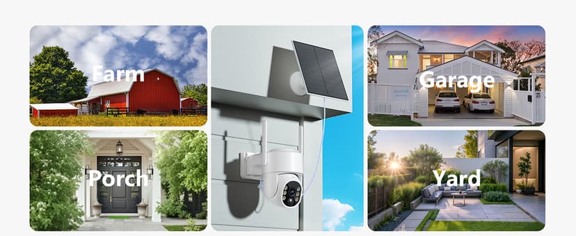 2K Security Camera System, 5GHz&2.4GHz WiFi Solar Wireless Cameras for Home Security, Wire-free Installation, AI Detection, Two-way Audio, Mobile alerts, SD/Cloud Storage, Color Night Vision, 4 Packs