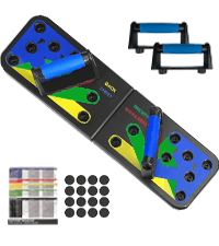 Solid Push Up Board 15 in 1 Home Workout Equipment Multi-Functional Pushup Stands System Fitness Floor Chest Muscle Exercise Professional Equipment Burn Fat Strength Training Arm Men & Women Weights