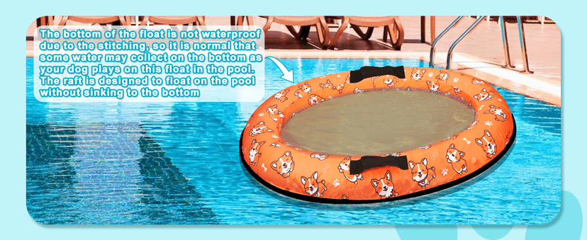 Inflatable Dogs Pool Float with Rope,Puppy Raft Floating Mat,Pet Float for Small Medium Large Dogs Up to 80lb