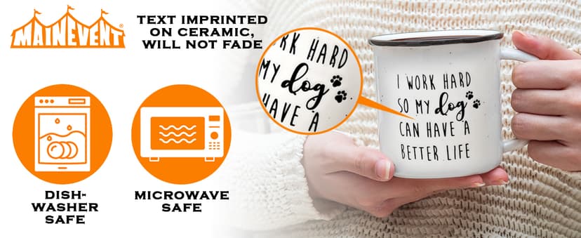 MAINEVENT Best Dog Dad Mug 11 Ounce, Dog Dad Coffee Mug, Best Doggy Father Ever Gift, Doggy Daddy Cup, Novelty Coffee Cup