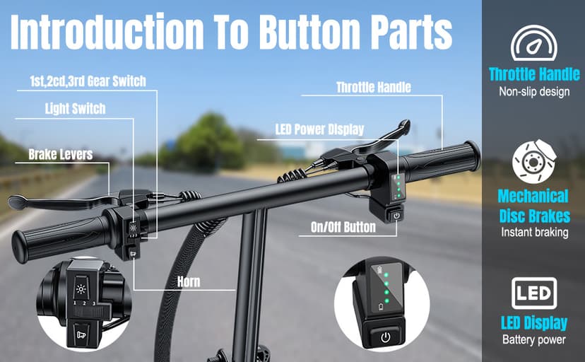 Electric Bike for Adults and Teens, 560W Motor 24MPH Compact Commuter Ebike, 32 Miles Range, 48V 10Ah Battery, 3 Shock Absorbers, 14" Mini Foldable Electric Bicycles with Basket, UL 2849 Certified