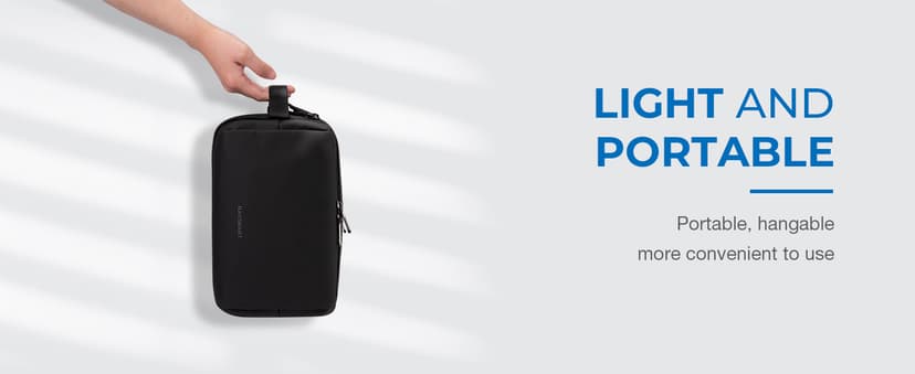 BAGSMART Toiletry Bag for Men, Travel Toiletry Organizer Dopp Kit Water-resistant Shaving Bag for Toiletries Accessories, Door Room Essentials, Black-medium