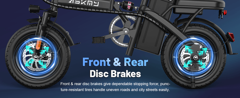 Electric Bike for Adults and Teens, 740W Peak Motor E-Bike with 30-60 Miles PAS Range, 48V 10AH/20AH Removable Battery, 14" Folding Mini Ebike with 20MPH, Electric Bicycle for Commute