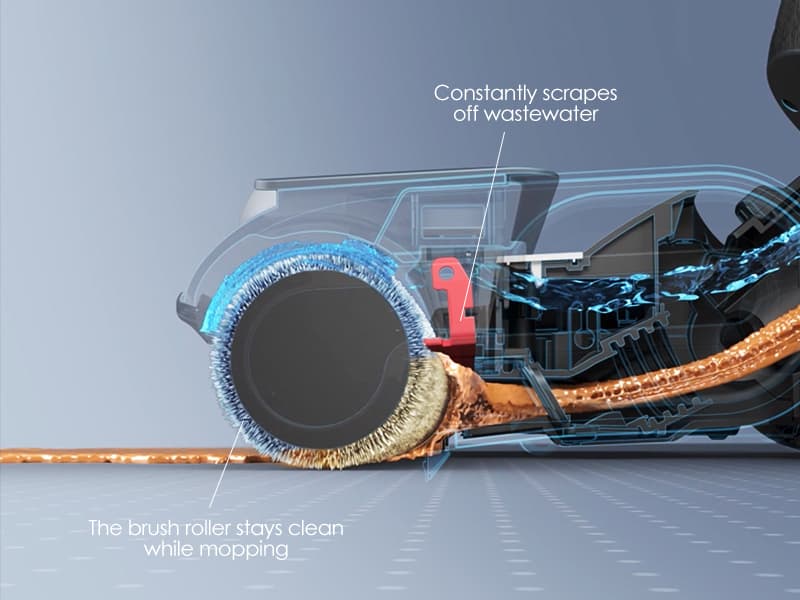 Tineco Floor ONE S5 Smart Cordless Wet Dry Vacuum Cleaner and Mop for Hard Floors, Digital Display, Long Run Time, Great for Sticky Messes and Pet Hair, Space-Saving Design, Blue