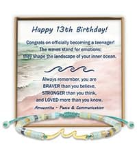 Sereney Birthday Gifts for Girls, Beaded Bracelets as 1 3 4 5 6 7 8 9 10 11 12 13 15 16 Year Old Birthday Gift, Adjustable Stone/Pearl Bracelet as Happy Birthday Gifts for Daughter Granddaughter Niece