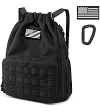 G4Free 3-in-1 Travel Duffle Bag for Men and Women, 50L Large Gym Sports Bags Tactical Military Duffle Backpack with Shoes Compartment and Wet Pocket (Black)