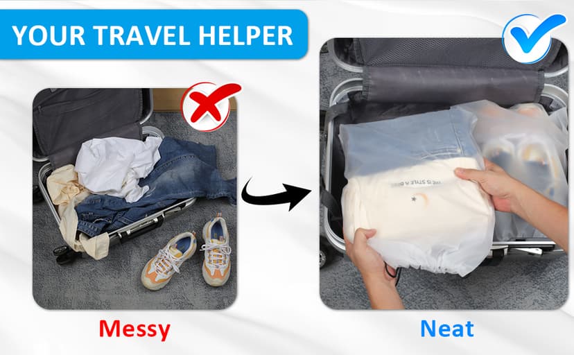 15.7" x 11.8" Waterproof Dustproof Portable Travel Shoe Storage Bag for Men and Women Clear Shoe Bags for Travel 5 PCS, Drawstring Travel Shoe Bags for Packing B0C6X2VP9R