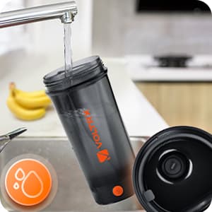 VOLTRX Electric Protein Shaker Bottle - USB Rechargeable Mixer Cup for Shakes and Meal Replacements, BPA-Free Tritan, 24oz