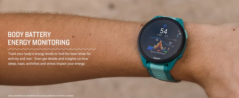 Garmin Forerunner 165 Music, Running Smartwatch, Colorful AMOLED Display, Training Metrics and Recovery Insights, Music on Your Wrist, Whitestone