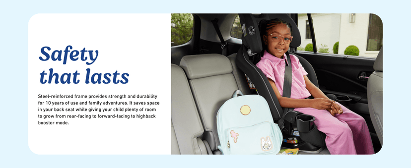 Graco Slimfit 3-in-1 Convertible Car Seat, Ultra-Space-Saving Design, Jarret, Suitable for Rear and Forward-Facing, Highback Booster Seat with 10-Position Headrest