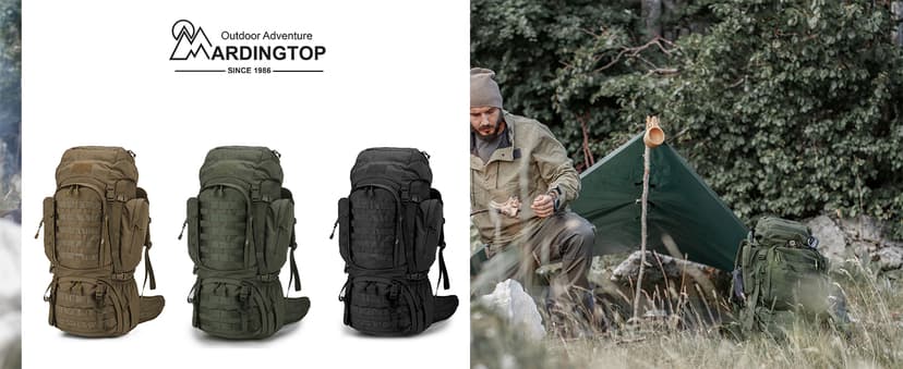 Mardingtop 60L Military Internal Frame Backpack for Hiking,Camping,Hunting,Rucksack Backpack with Rain Cover